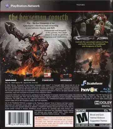 Darksiders (USA) box cover back